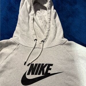 Women/men Nike Classic gray hoodie with black logo on front
